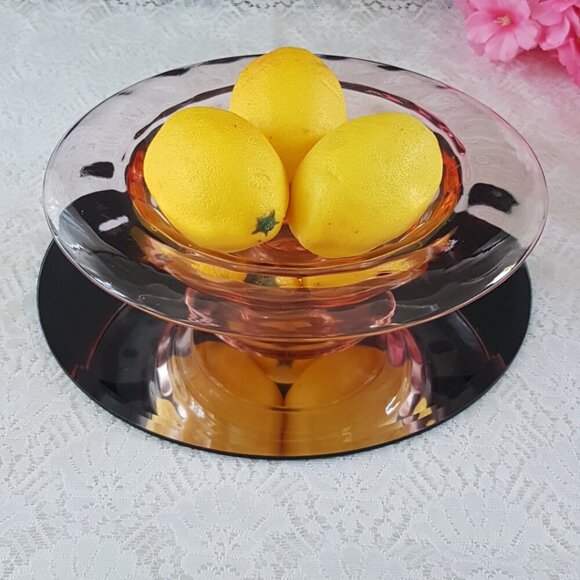 Fostoria Fairfax Rose Pink Depression Glass Small Console Bowl - Line 2375 - Picture 10 of 10